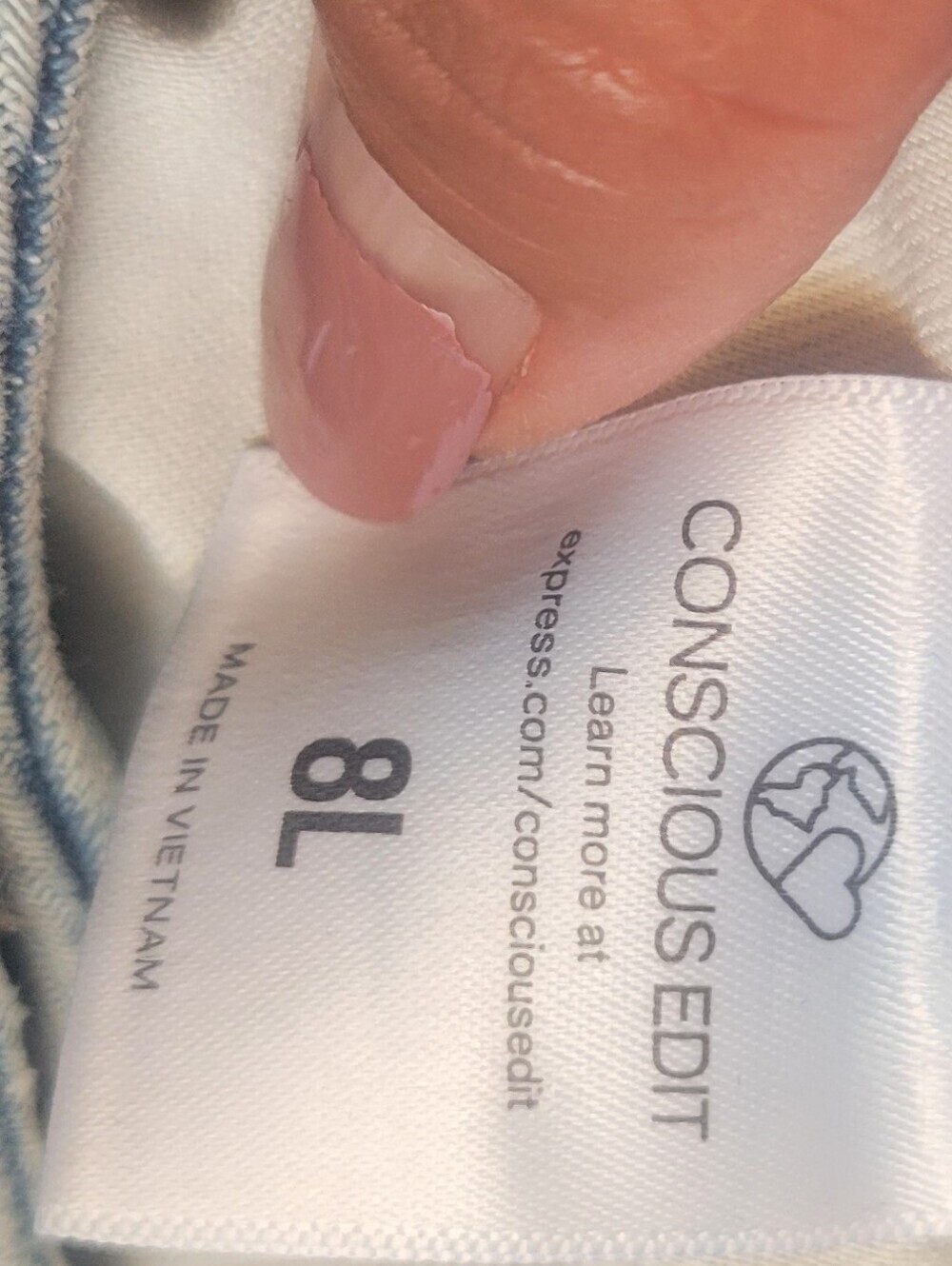 Express Light Blue Straight Cargo Jeans - Picture 8 of 11